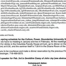 Announcements, 2003-02-03. ...