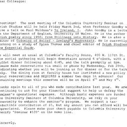 Announcements, 2001-03-02. ...