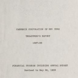Treasurer's Report, 193...