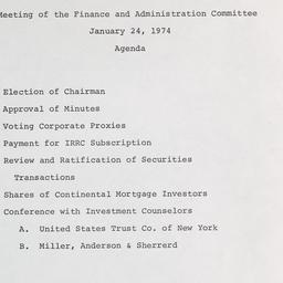 Meeting of the Finance and ...