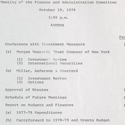 Meeting of the Finance and ...