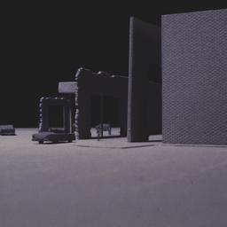 Model, exterior view of cor...