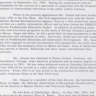 Conant's CV as program ...