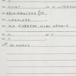 Eastern questionnaire, answ...