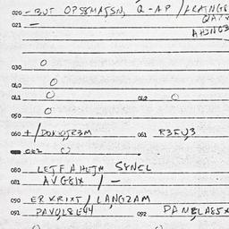 Eastern questionnaire, answ...