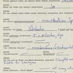 Western questionnaire, answ...