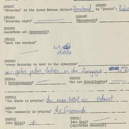 Western questionnaire, answ...
