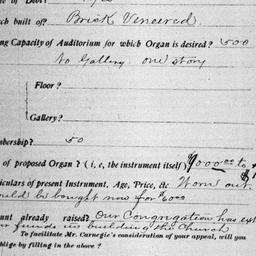 Carnegie Church Organs, Eve...