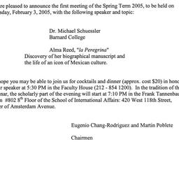 Announcements, 2005-02-03. ...
