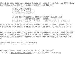 Announcements, 2005-02-17. ...