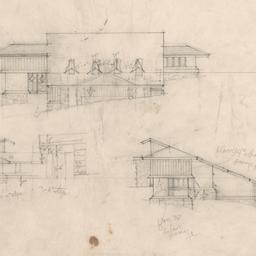 Henhouse elevation, sections