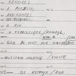 Eastern questionnaire, answ...