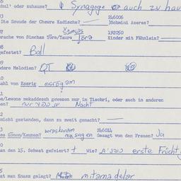 Western questionnaire, answ...