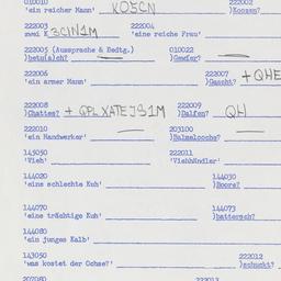Western questionnaire, answ...