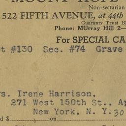 Mount Hope Cemetery : Harri...