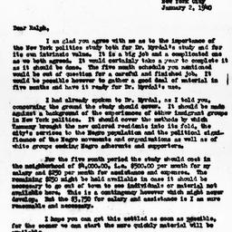 Letter from Sterling Spero ...