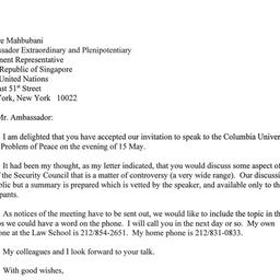 Correspondence, 2001-04-16....