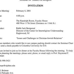 Announcements, 2001-02-06. ...