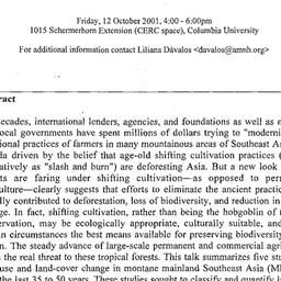 Minutes, 2001-10-12. Ecolog...