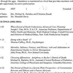 Schedules, Death, seminar 5...