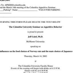 Announcements, 2002-03-14. ...