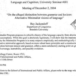 Announcements, 2004-12-02. ...