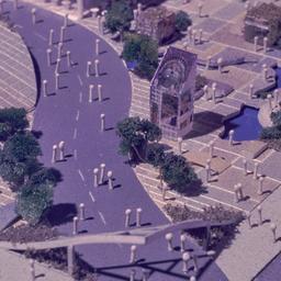 Model, aerial view, detail ...
