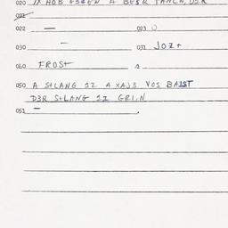 Eastern questionnaire, answ...