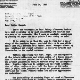 Letter from Donald Young to...
