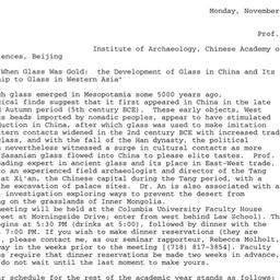 Announcements, 2001-11-12. ...