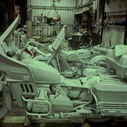 Gray motorcycles.