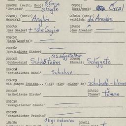 Western questionnaire, answ...