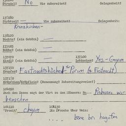 Western questionnaire, answ...