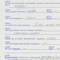 Western questionnaire, answ...