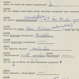 Western questionnaire, answ...