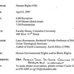 Announcements, 1997-04-08. ...