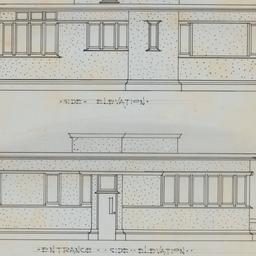 Side, entrance elevations