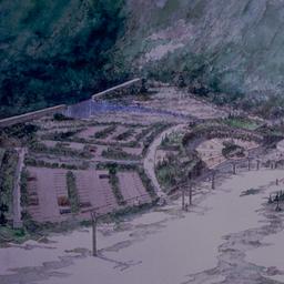 Aerial perspective drawing.
