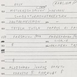 Eastern questionnaire, answ...