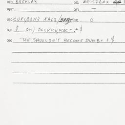 Eastern questionnaire, answ...