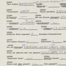 Western questionnaire, answ...