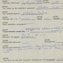 Western questionnaire, answ...