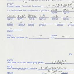 Western questionnaire, answ...