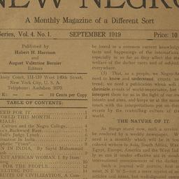 The New Negro : Vol. 4. No....
