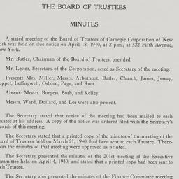 Board Meeting, 4/18/1940
