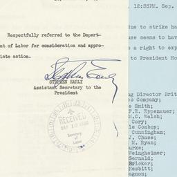 Letter to Secretary of Labo...