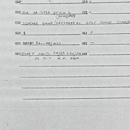 Eastern questionnaire, answ...