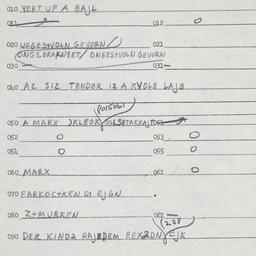 Eastern questionnaire, answ...