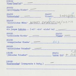 Western questionnaire, answ...