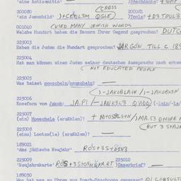 Western questionnaire, answ...